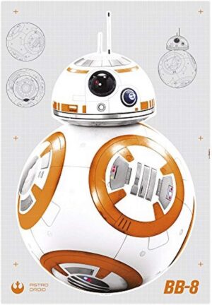 Sticker mural Star Wars BB-8 réutilisable 100 x 70 cm
