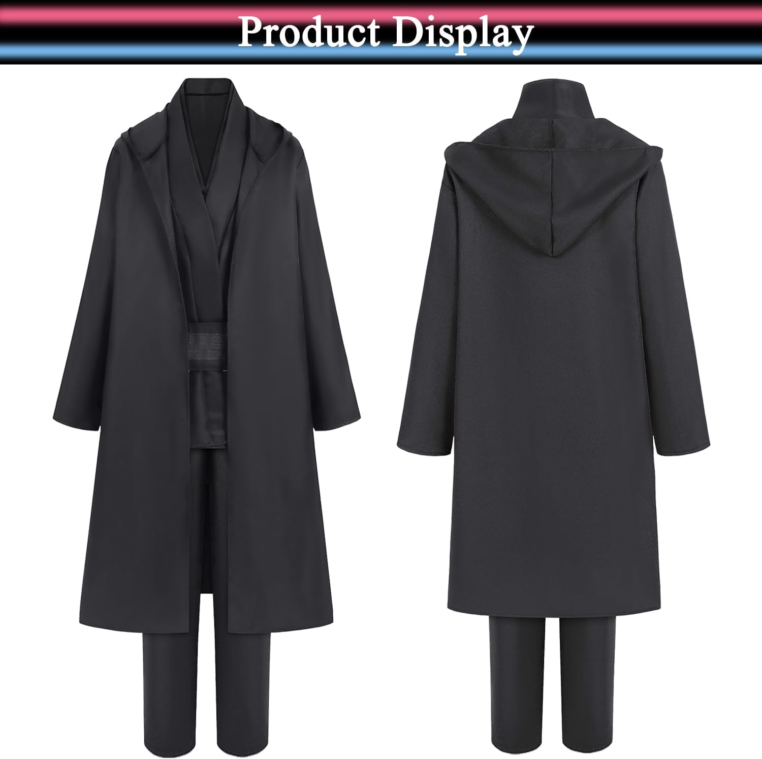 Robe de Jedi Star Wars Obi-Wan Kenobi pour homme avec sabre bleu – Image 3