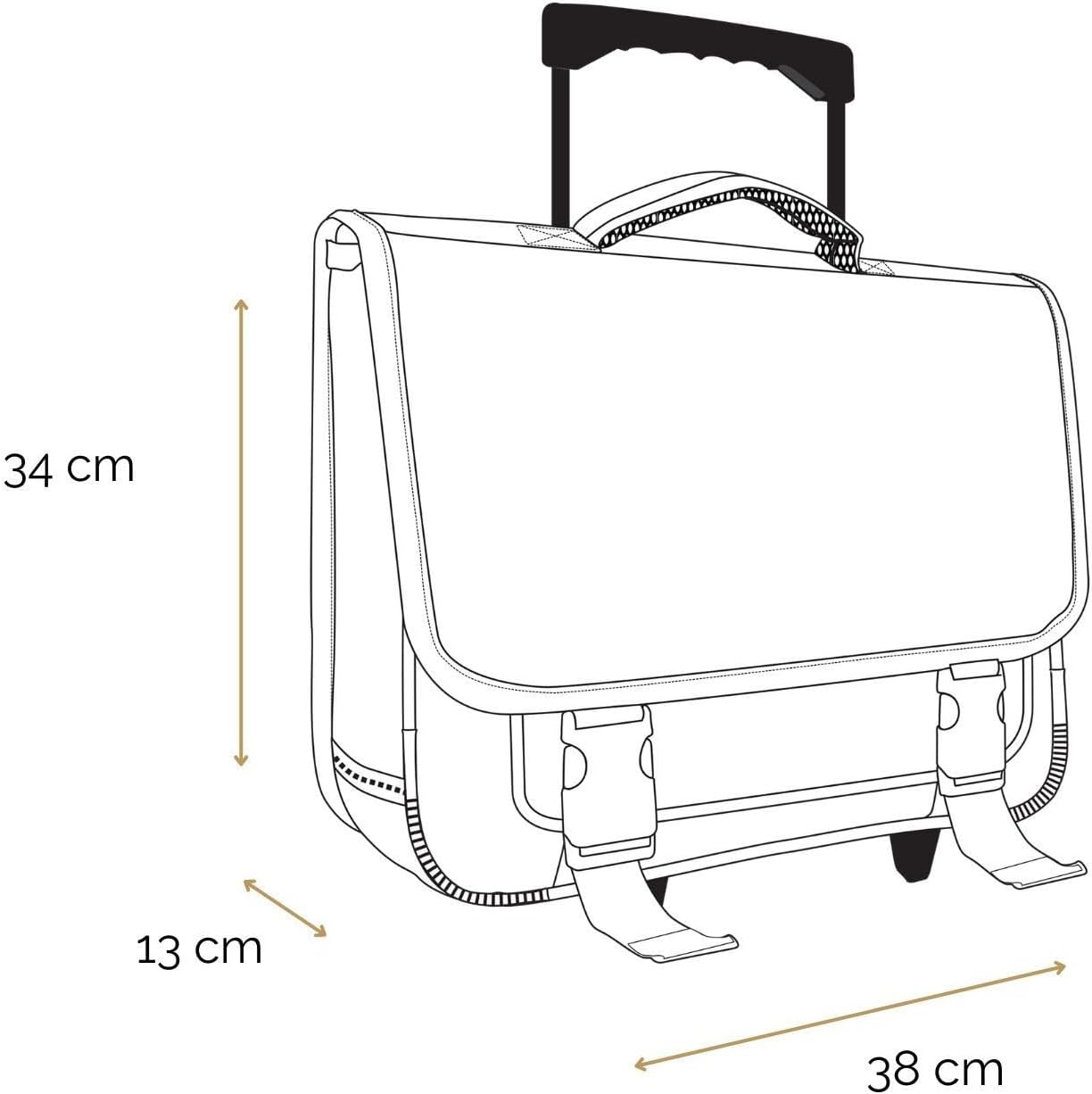 Cartable à roulettes Disney Star Wars bleu 38 cm Bagtrotter – Image 5