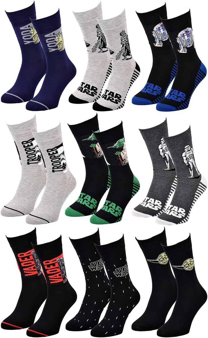 Pack de 9 chaussettes homme Star Wars en coton 43/46 – Image 3