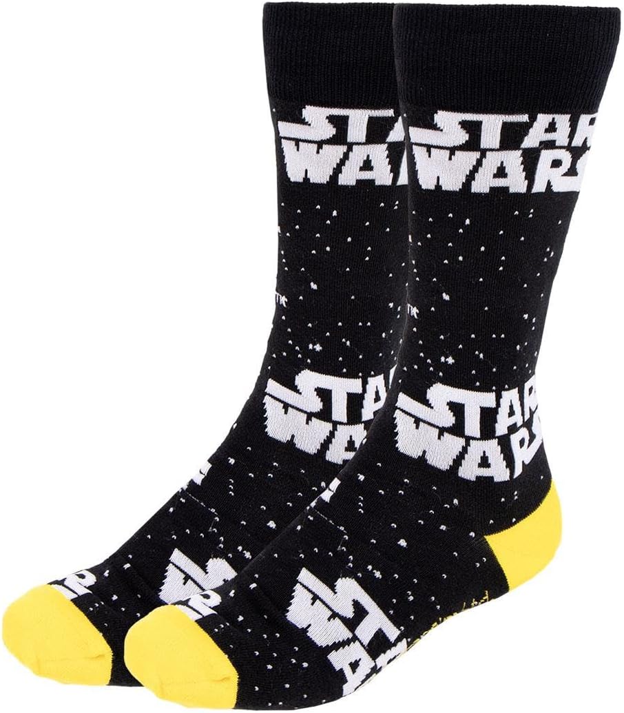 Chaussettes Star Wars noires R2D2 et Dark Vador Taille 38-45 – Image 2