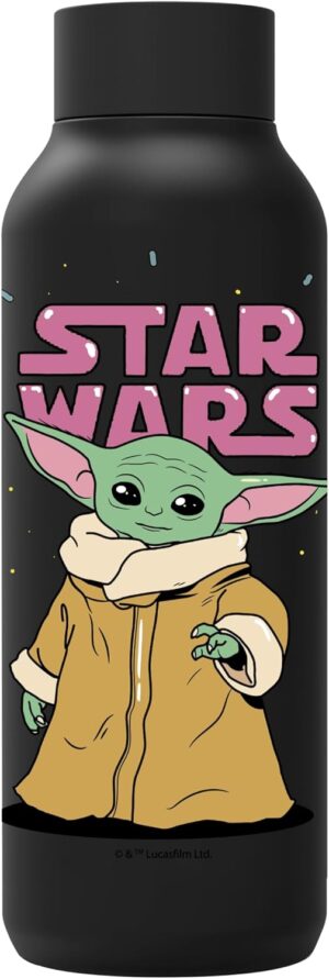 Bouteille thermique Grogu Neon Star Wars en acier inoxydable