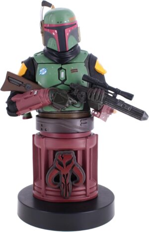 Support Cable Guys Star Wars Boba Fett Le Livre de Boba Fett avec câble USB, 20 cm