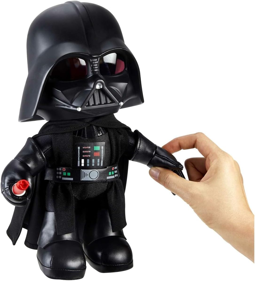 Peluche Star Wars Dark Vador 28 cm avec voix modifiée et sabre laser rouge – Image 4