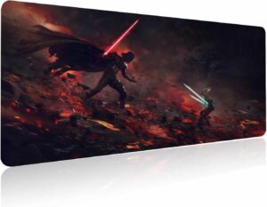 Tapis de souris XXL Star Wars Ahsoka Tano vs Vador, 80 x 40 cm