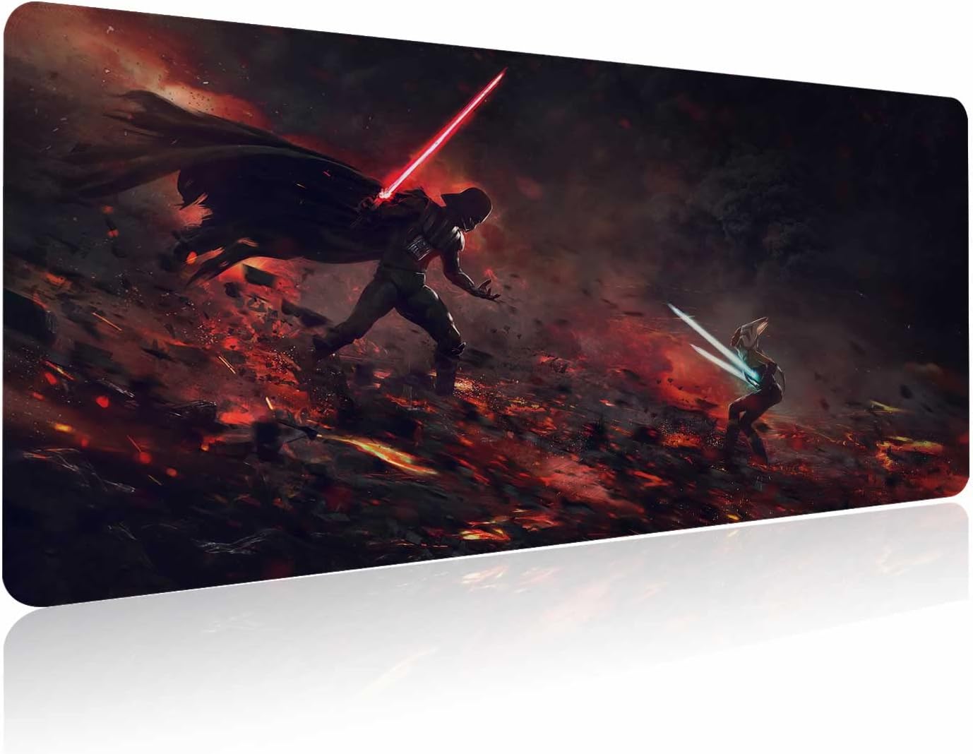 Tapis de souris XXL Star Wars Ahsoka Tano vs Vador, 80 x 40 cm