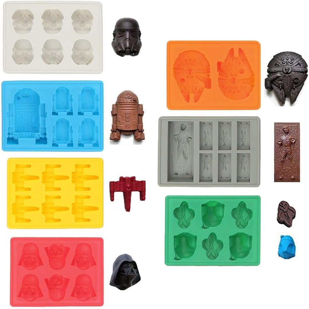 Lot de 7 moules en silicone Star Wars pour glaçons, chocolat et desserts