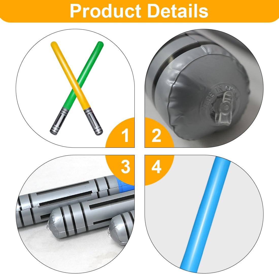Sabres gonflables Star Wars lot de 4 couleurs – Image 3