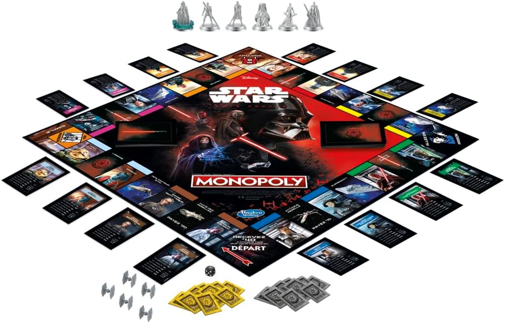 Monopoly Disney Star Wars côté obscur avec 6 pions en zinc – Image 3