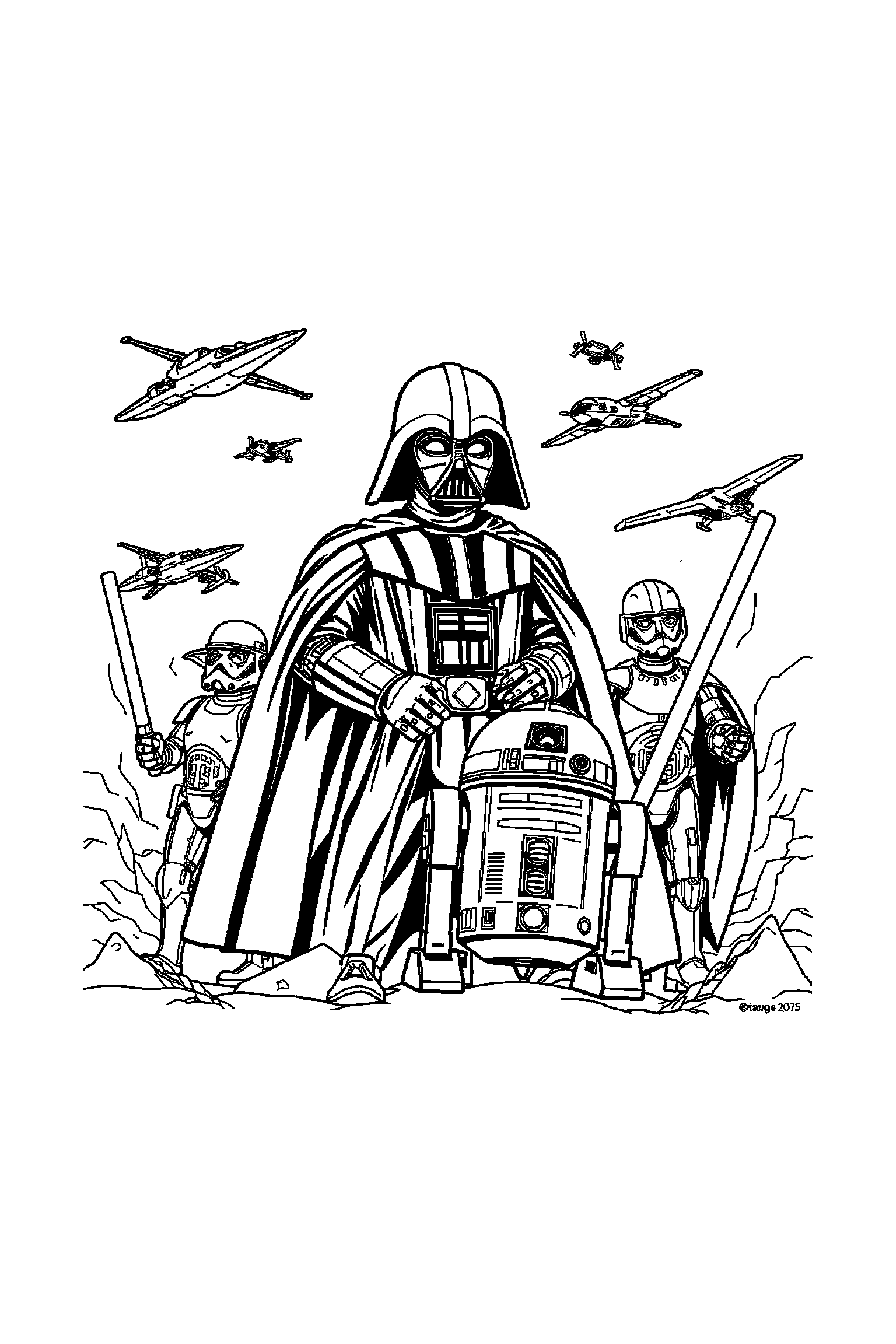 Coloriage Star Wars gratuit à imprimer - motif difficile de rayons autour de un pilote rebelle Coloriage Star Wars gratuit à imprimer : motif difficile de rayons autour de un pilote rebelle