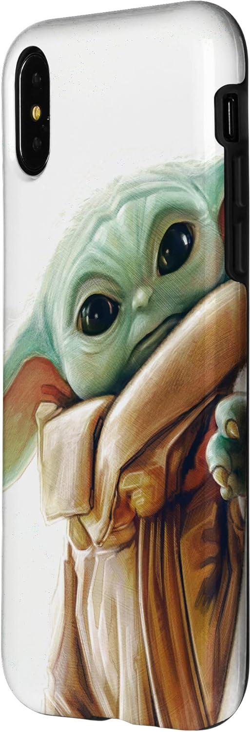 Coque blanche Grogu Star Wars Le Mandalorien pour iPhone X/XS – Image 2