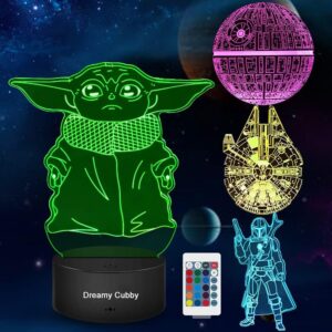 Veilleuse Star Wars illusion 3D avec 4 motifs et 7 couleurs