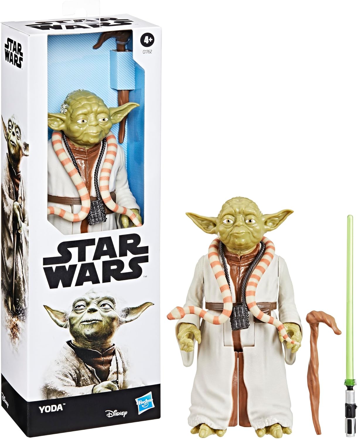 Star Wars Titan Hero Series : Yoda avec sabre laser vert et bâton, échelle 30 cm – Image 3