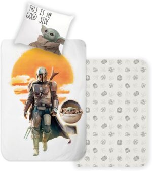 Parure de lit réversible Mandalorian 140 x 200 cm en 100 % coton