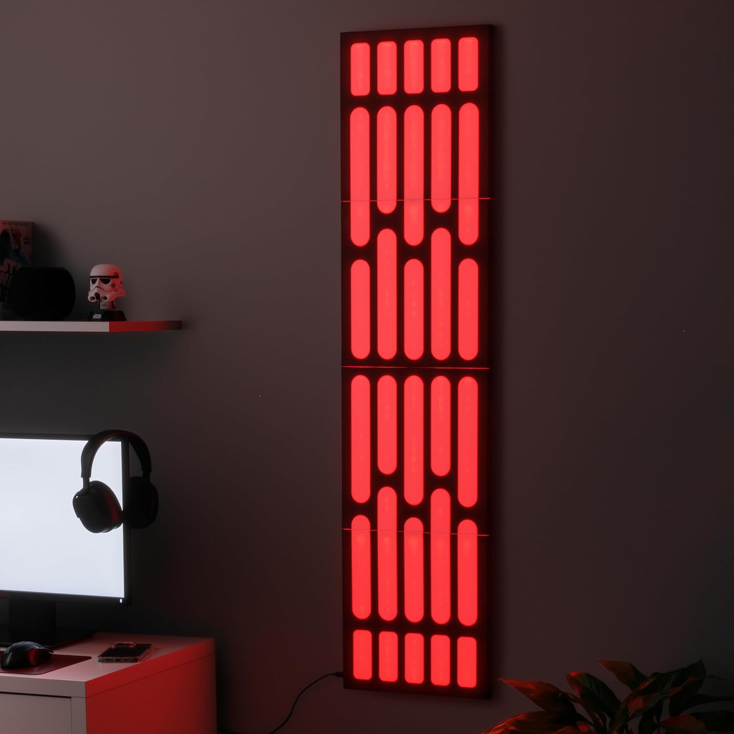 Applique murale Star Wars Étoile de la Mort LED réactive musicale 124 cm – Image 3