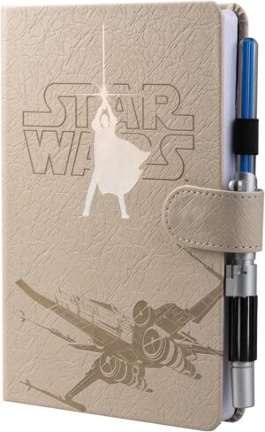 Carnet pointillé A5 Star Wars Luke Skywalker avec stylo sabre laser