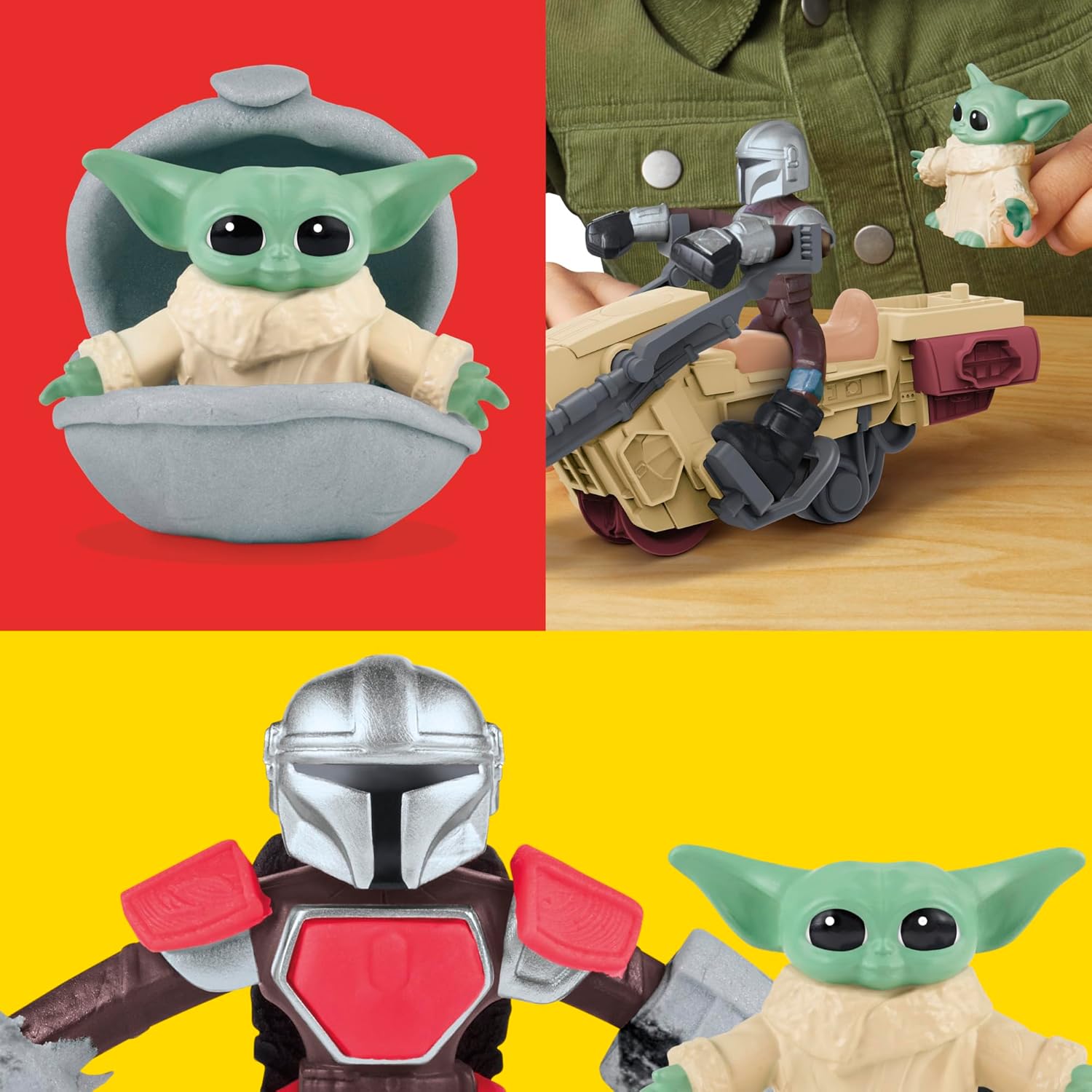 Coffret Play-Doh Star Wars The Mandalorian avec speeder catapulte et 2 figurines – Image 3