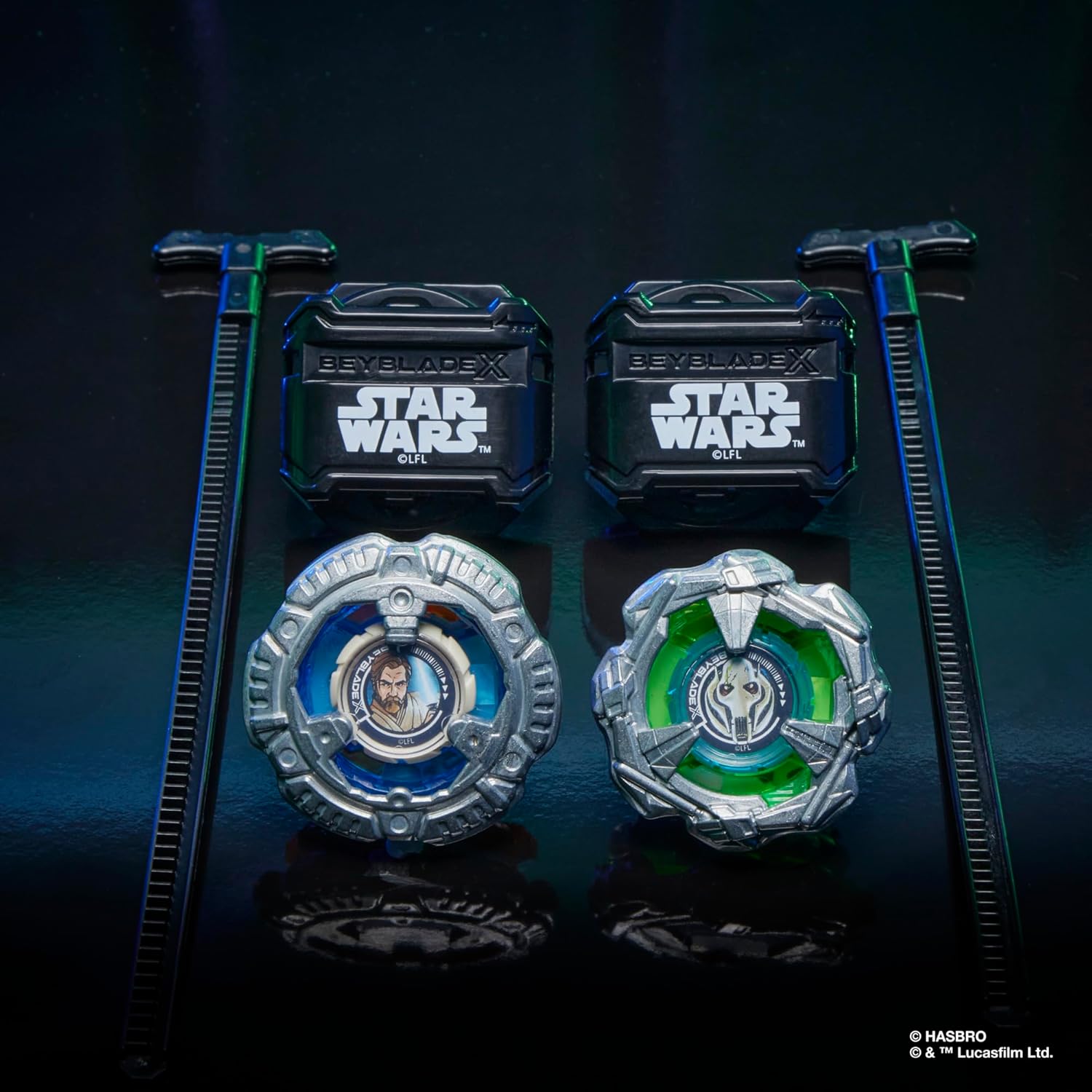 Pack Star Wars Beyblade X Obi-Wan Kenobi 4-60P vs General Grievous 3-80HN – Image 3