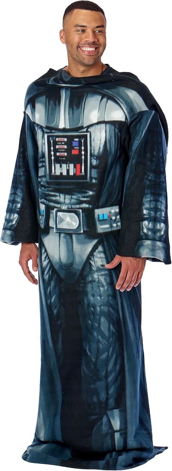 Couverture Star Wars à manches en polyester noir, taille adulte – Image 2