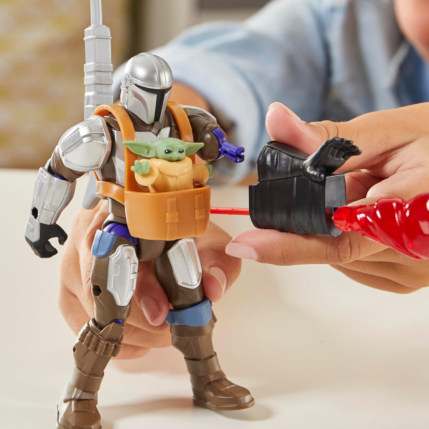 Figurine Deluxe MixMashers Star Wars Mandalorien et Grogu personnalisable – Image 8