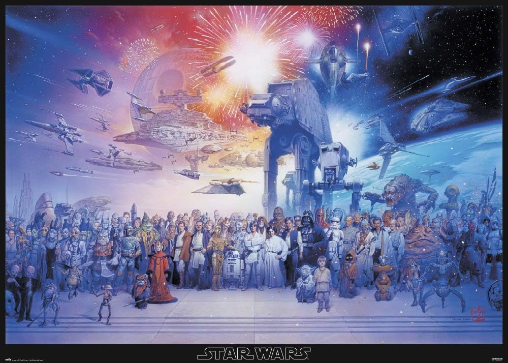 Poster géant multicolore Star Wars Personnages Erik® 140 x 99 cm