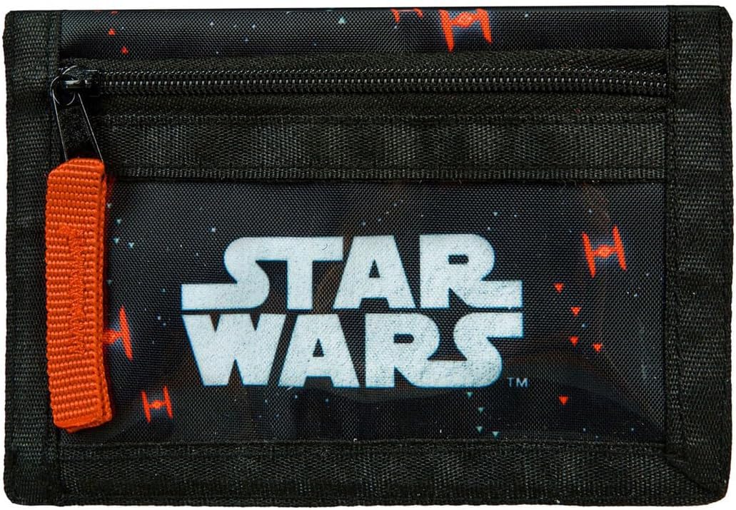 Porte-monnaie Star Wars noir enfant avec zip et cordon – Image 3