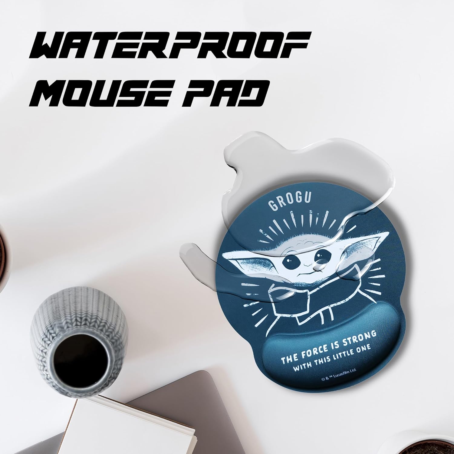Tapis de souris ergonomique Star Wars Grogu Baby Yoda – Image 3