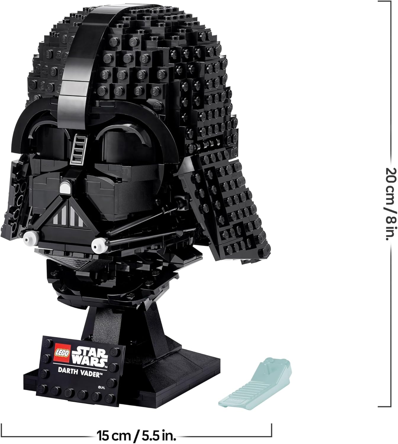 Casque Dark Vador LEGO Star Wars en briques avec support 75304 – Image 7
