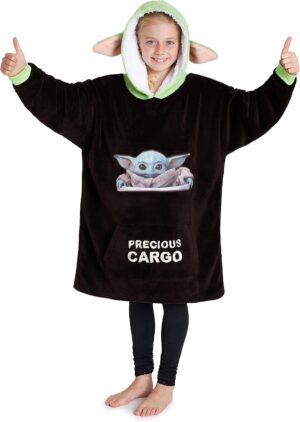 Sweat à capuche enfant Disney The Mandalorian en polaire, Baby Yoda