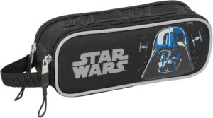 Trousse double Star Wars Rebellion noire 21 x 6 x 8 cm