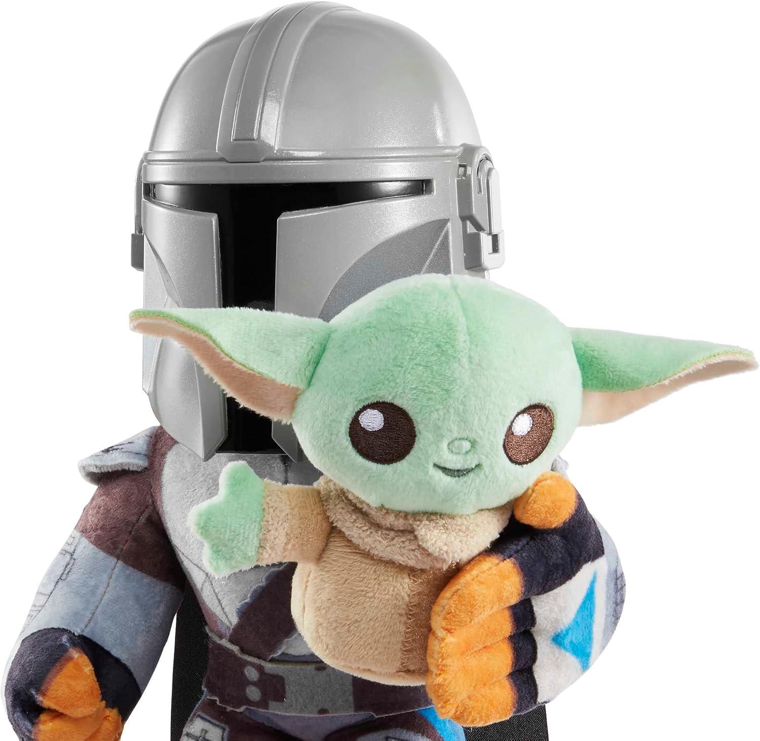 Star Wars Peluche sonore The Mandalorian 28 cm avec Grogu 10 cm, Clan de Deux – Image 3
