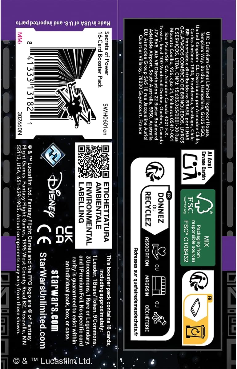 Star Wars Unlimited Secrets of Power Booster 16 cartes en anglais – Image 2