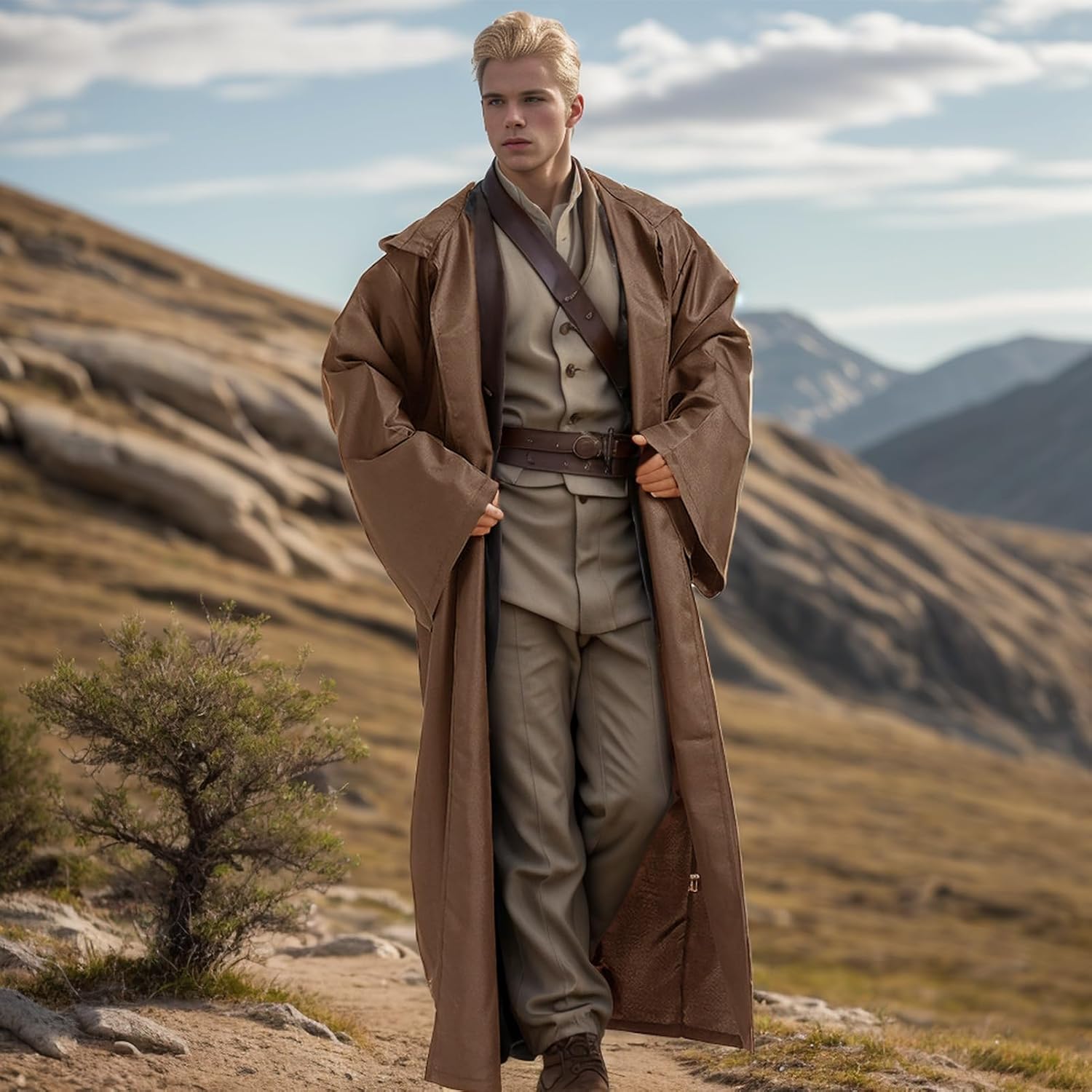 Cape Jedi adulte Star Wars avec capuche, sabre laser et collier – Image 4