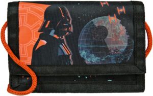 Porte-monnaie Star Wars noir enfant avec zip et cordon