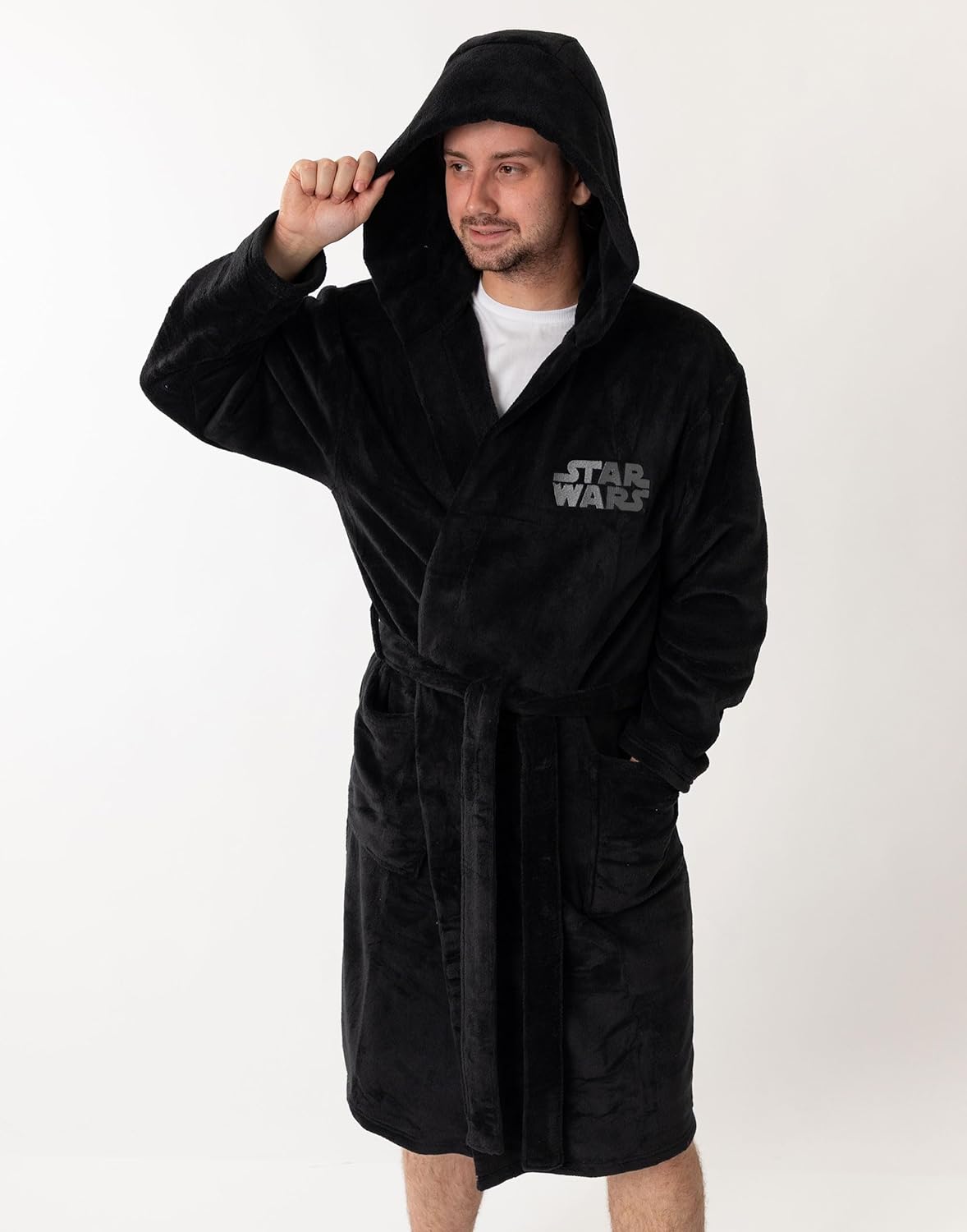 Peignoir Star Wars noir à capuche Dark Vador en polaire – Image 7