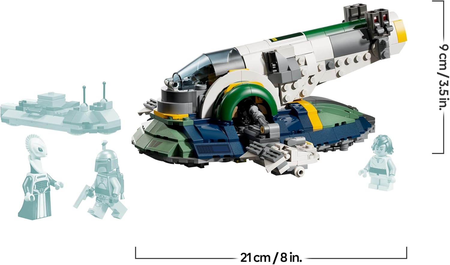 LEGO Star Wars 75433 Vaisseau de Jango Fett avec ailes rotatives et 3 minifigurines – Image 8