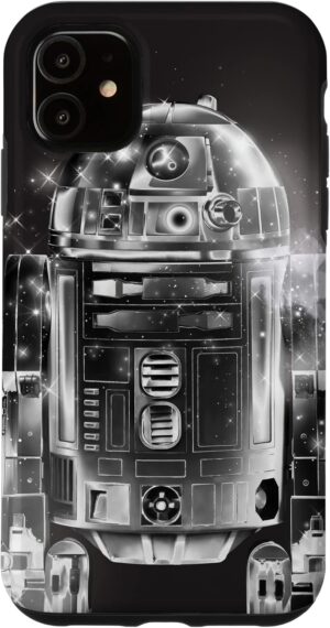 Coque Star Wars R2-D2 Retro Galaxy noire pour iPhone 11