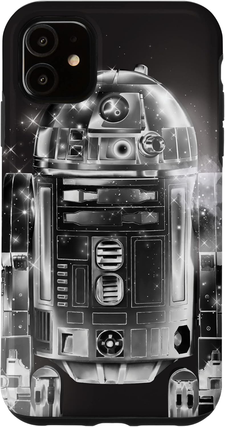 Coque Star Wars R2-D2 Retro Galaxy noire pour iPhone 11