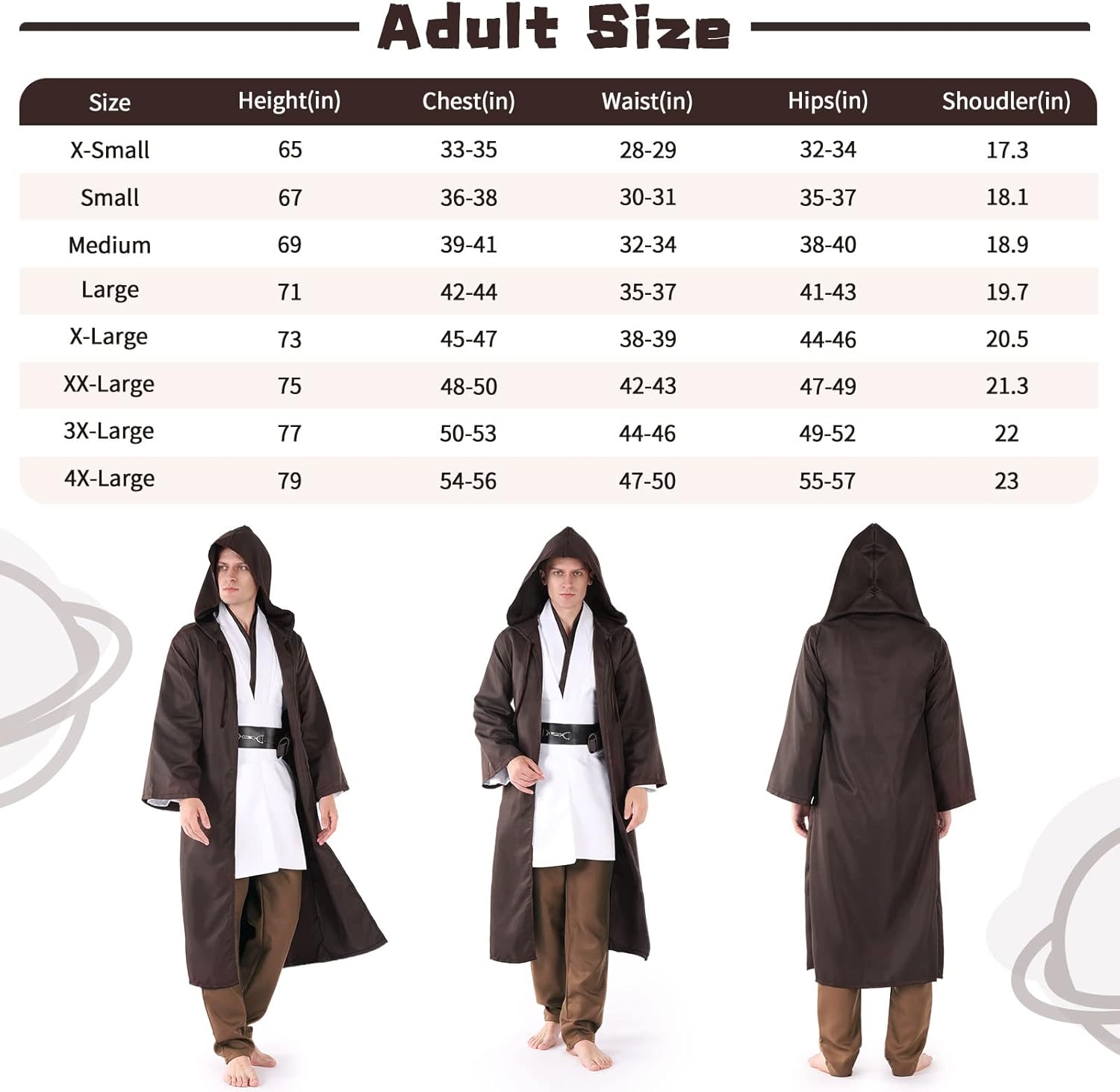 Costume Star Wars Jedi à capuche pour homme – Image 6