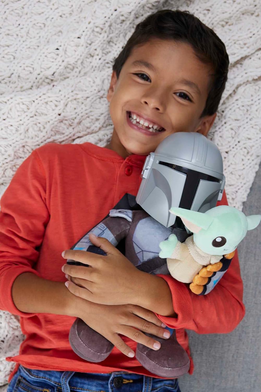 Star Wars Peluche sonore The Mandalorian 28 cm avec Grogu 10 cm, Clan de Deux – Image 7