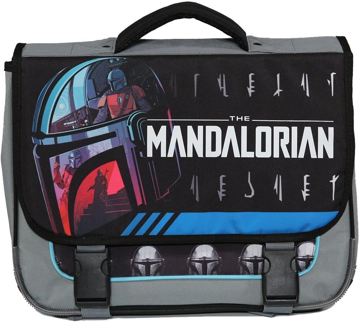 Cartable primaire Star Wars The Mandalorian 38 cm noir et gris – Image 2