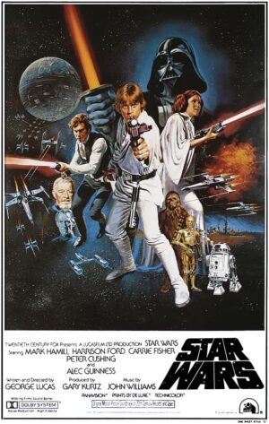 Affiche Star Wars style américain C en format 61 x 91,5