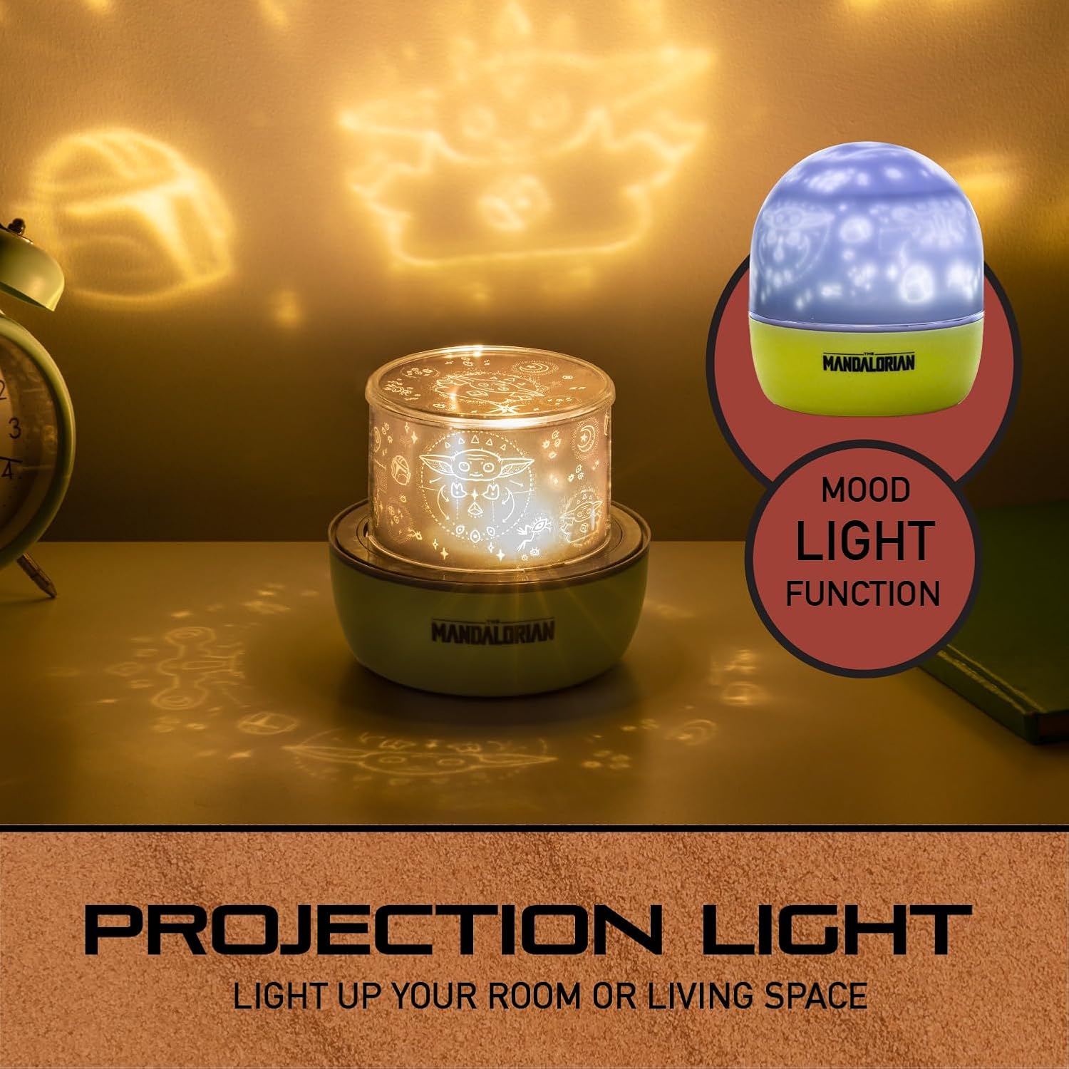 Lampe de projection Star Wars Grogu avec scènes interchangeables – Image 2