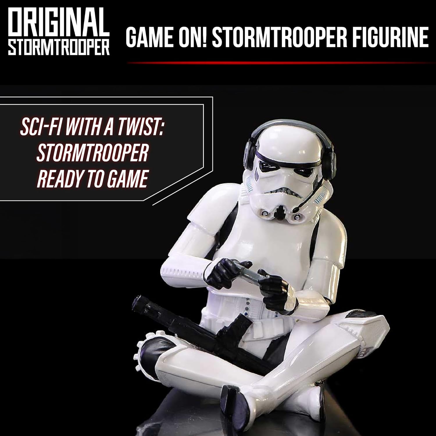 Figurine Star Wars Stormtrooper Game On! assis, manette en main – Image 2