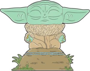 Pin en émail grand format Grogu The Child Star Wars, collection The Mandalorian