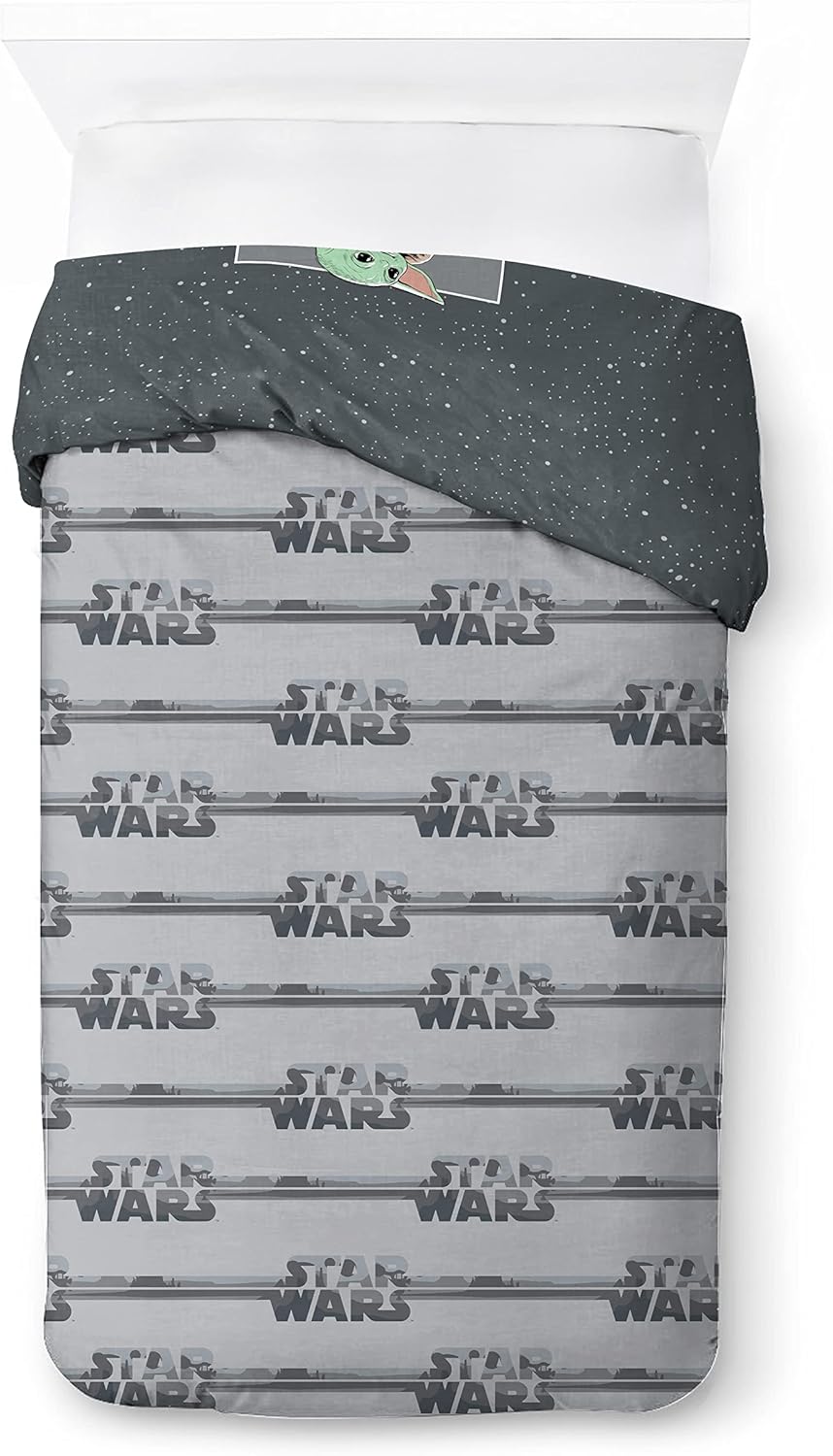 Parure de lit enfant Star Wars Mandalorien 100% coton 140x200/50x70 – Image 3