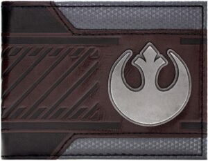 Portefeuille marron Star Wars The Empire Strikes Back avec badge Starbird Rebel Alliance