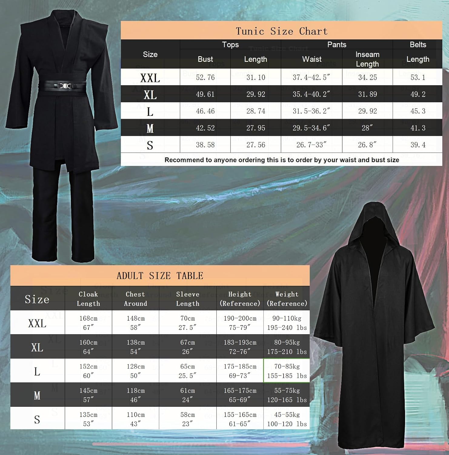 Déguisement Star Wars Jedi à capuche avec ensemble complet – Image 6