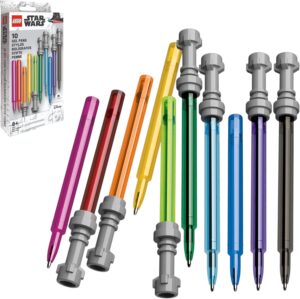 Stylos gel sabre laser LEGO Star Wars multicolores, lot de 10