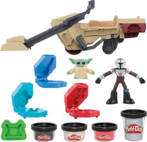 Coffret Play-Doh Star Wars The Mandalorian avec speeder catapulte et 2 figurines